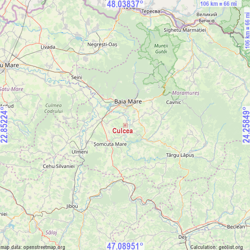 Culcea on map