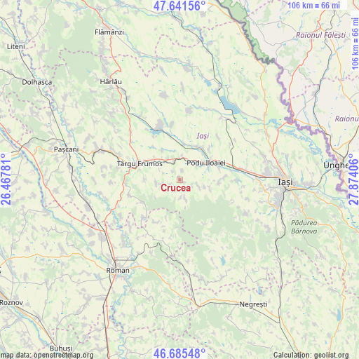 Crucea on map