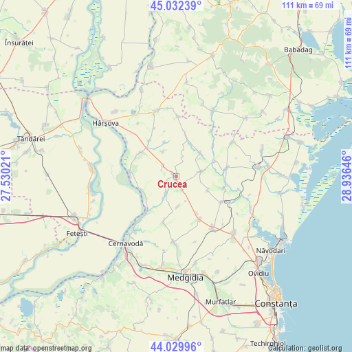 Crucea on map