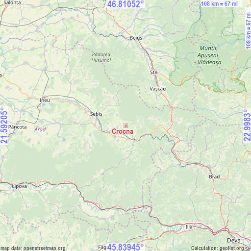 Crocna on map