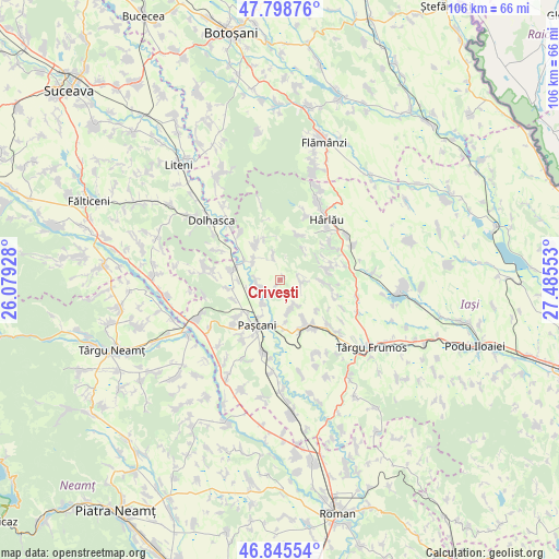 Crivești on map