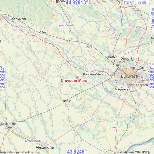 Crevedia Mare on map