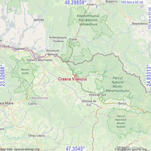 Crasna Vișeului on map