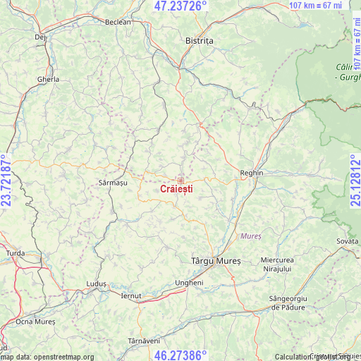 Crăiești on map