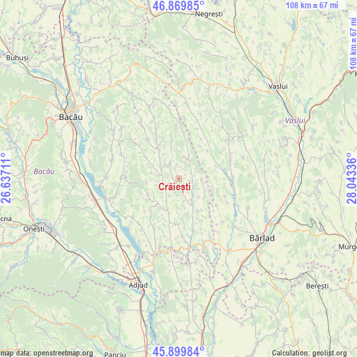 Crăiești on map