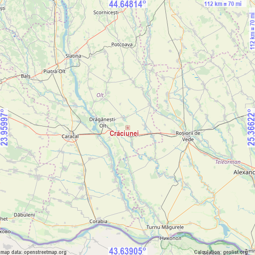 Crăciunei on map