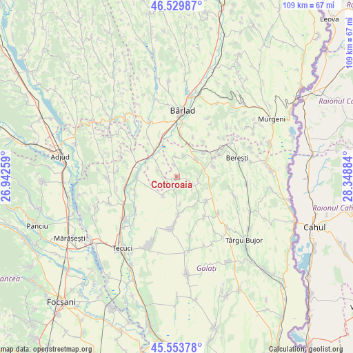 Cotoroaia on map