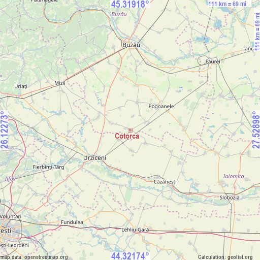 Cotorca on map