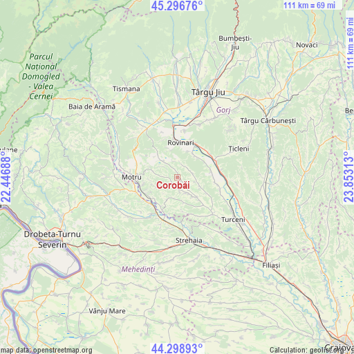 Corobăi on map