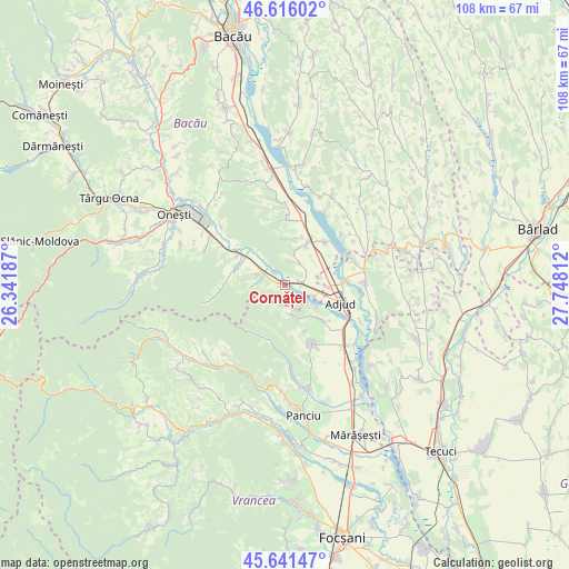 Cornățel on map