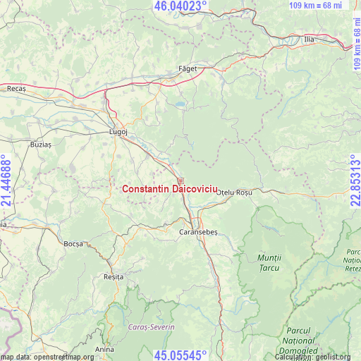 Constantin Daicoviciu on map