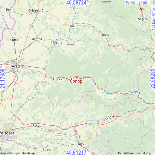 Conop on map