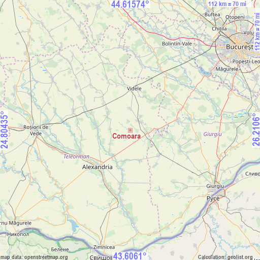 Comoara on map