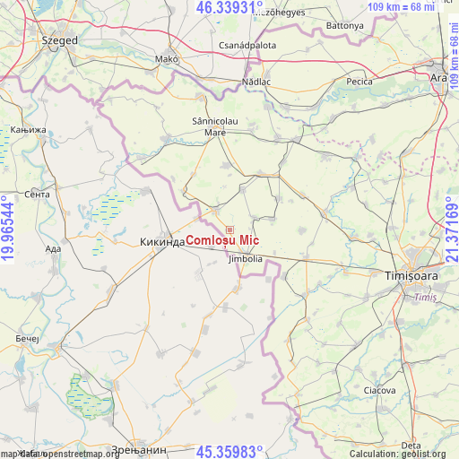 Comloșu Mic on map