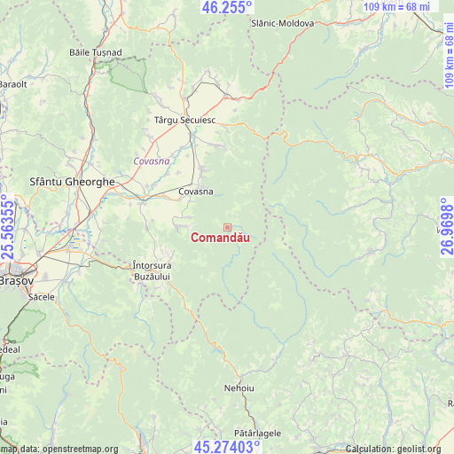 Comandău on map