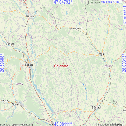 Coloneşti on map