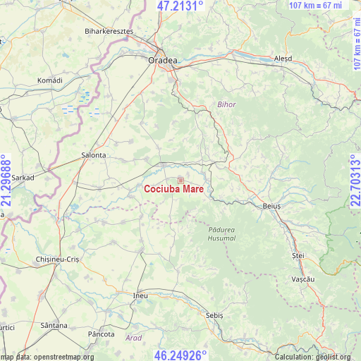 Cociuba Mare on map