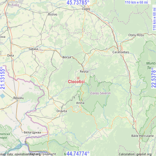 Clocotici on map