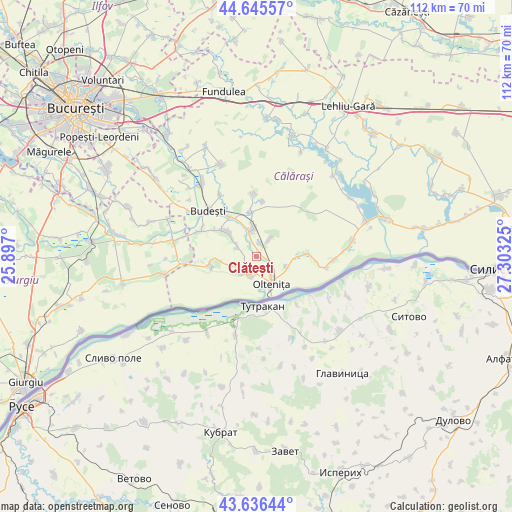 Clătești on map