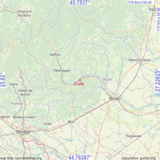 Ciuta on map