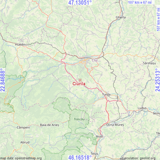 Ciurila on map