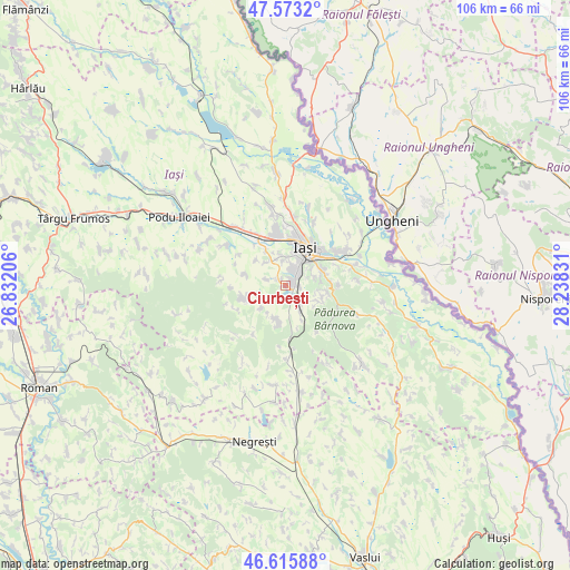 Ciurbești on map