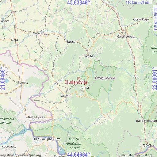 Ciudanoviţa on map