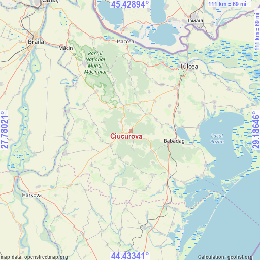 Ciucurova on map