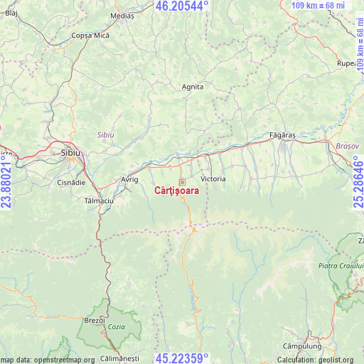 Cârţişoara on map