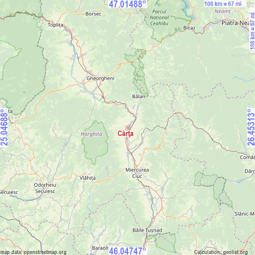 Cârţa on map