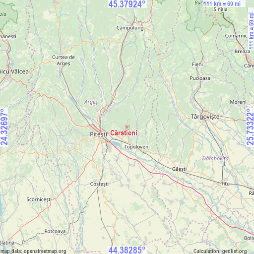 Cârstieni on map