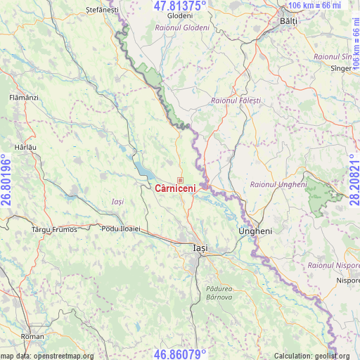 Cârniceni on map