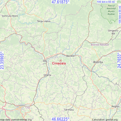 Cireșoaia on map