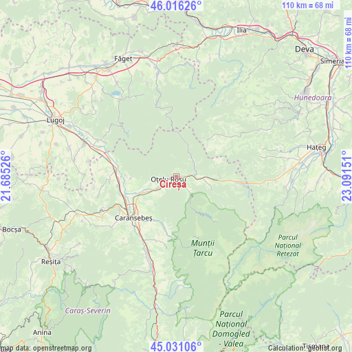 Cireșa on map