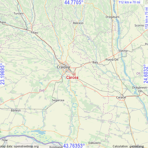 Cârcea on map