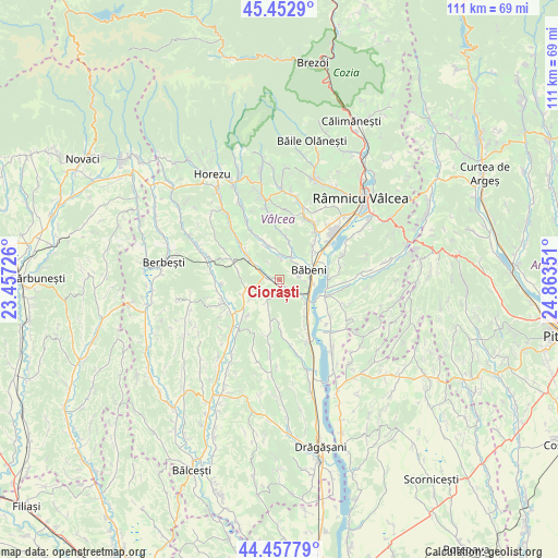 Ciorăști on map