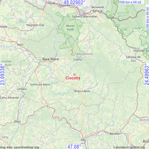 Ciocotiș on map