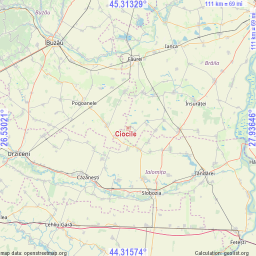 Ciocile on map