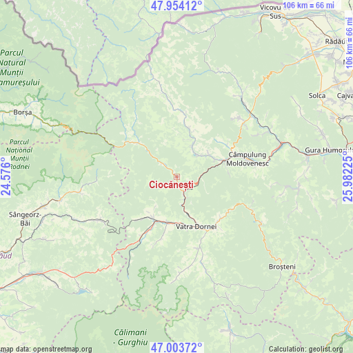 Ciocănești on map