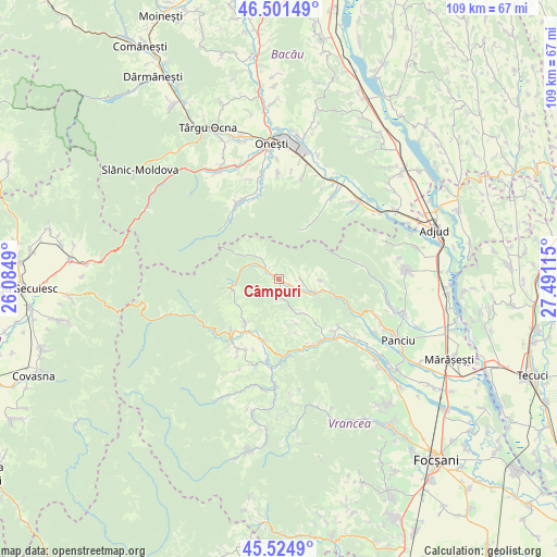 Câmpuri on map