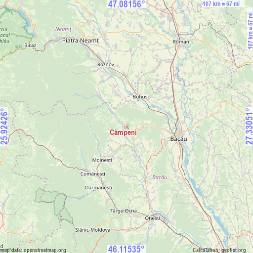 Câmpeni on map