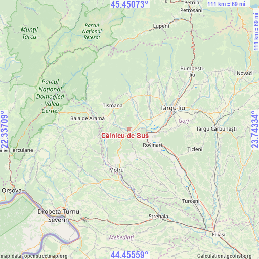 Câlnicu de Sus on map