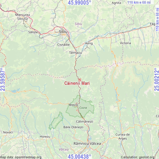 Câinenii Mari on map