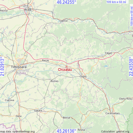 Chizătău on map