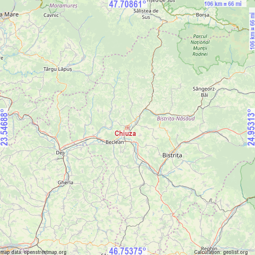 Chiuza on map