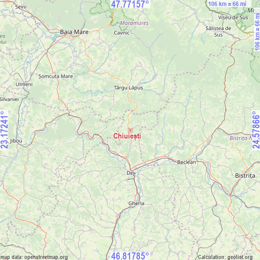 Chiuiești on map