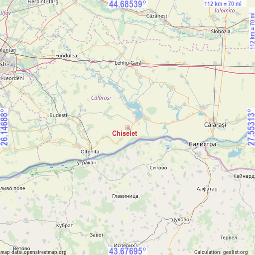 Chiselet on map