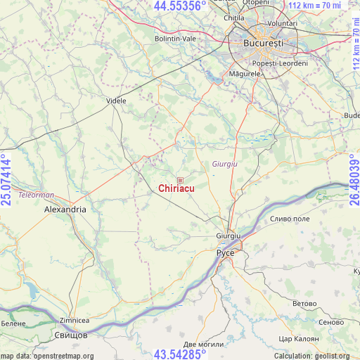 Chiriacu on map