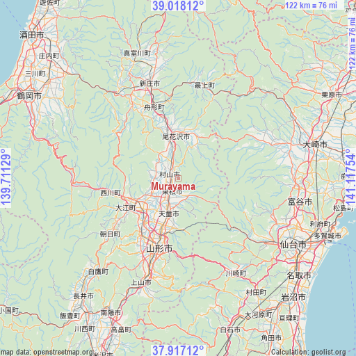 Murayama on map