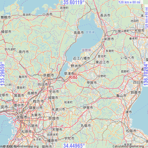 Rittō on map